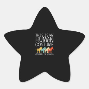 Adesito Estrela Donkey Halloween Figurume Humano Rubrica Donkey
