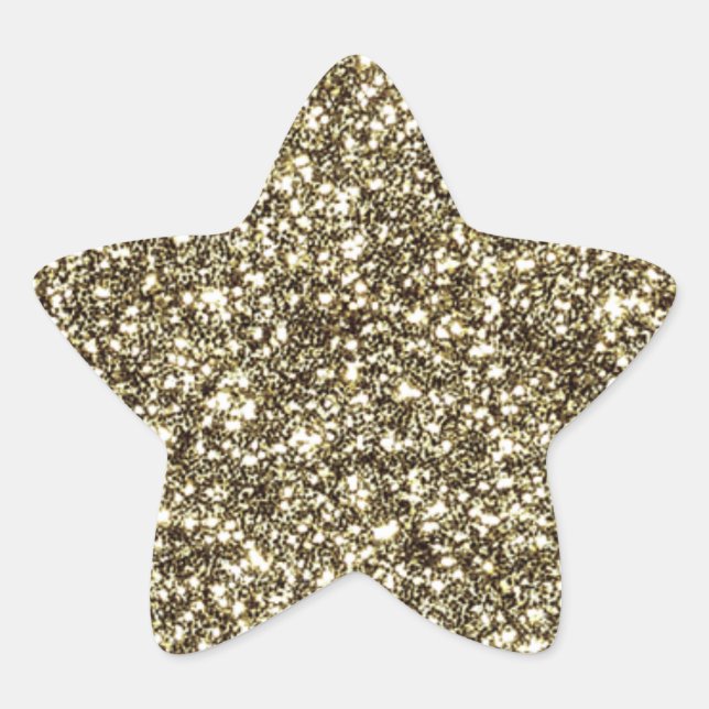 Adesito Estrela Dourada Glitter Parece Elegante Vinheta de Natal (Frente)