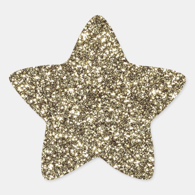 Adesito Estrela Dourada Glitter Parece Elegante Vinheta de Natal (Frente)
