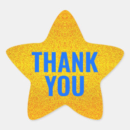 Adesito Estrela Dourado Personalizado Obrigado