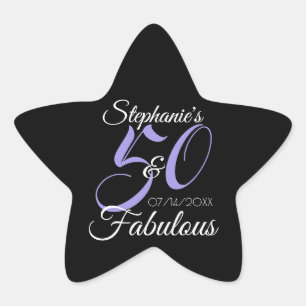 Adesito Estrela Elegante 50 e Fabuloso Relógio de Aniversário Pers