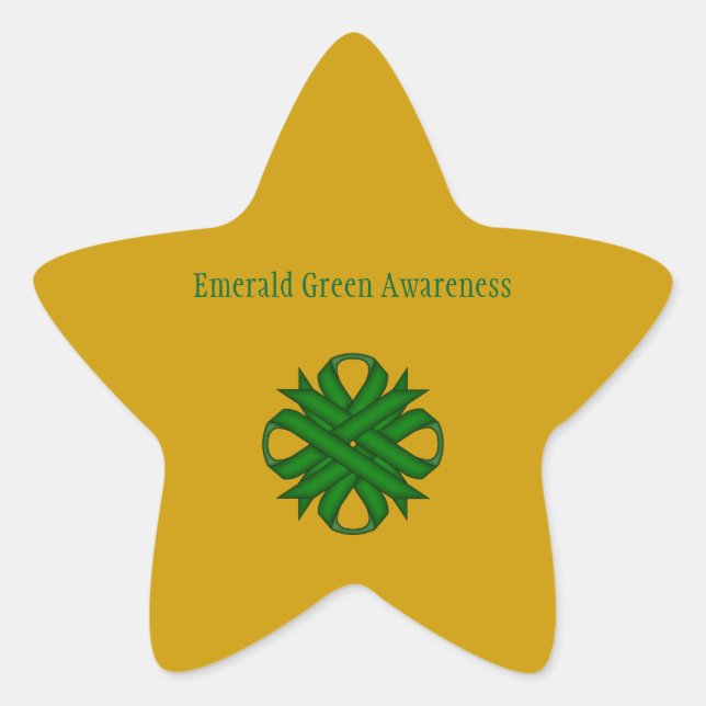 Adesito Estrela Emerald Green Clover Ribbon por Kenneth Yoncich (Frente)