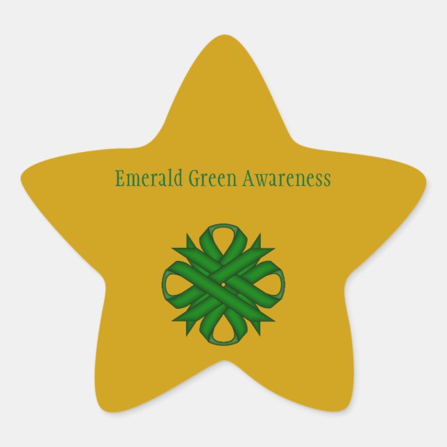 Adesito Estrela Emerald Green Clover Ribbon por Kenneth Yoncich (Frente)