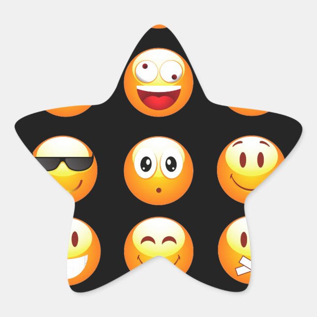 Adesito Estrela emojis preto (Frente)