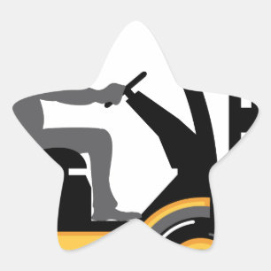 Adesito Estrela Empilhadeira amarela