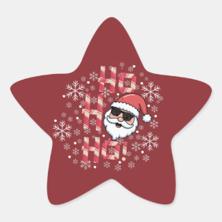 Adesito Estrela Enfeite de estrela de Natal do Papai Noel retrô le