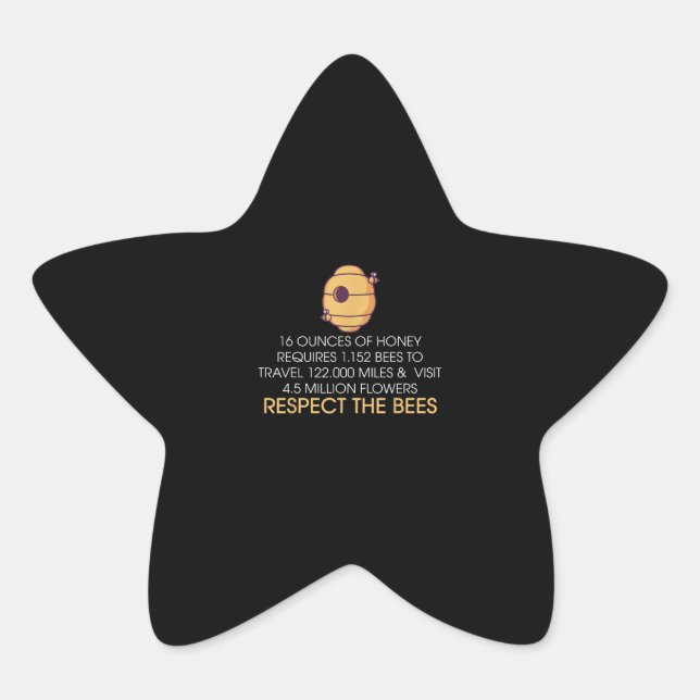 Adesito Estrela Engraçada Bee Hive Gift | Presentes De Abelhas De  (Frente)