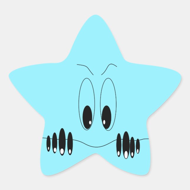 Adesito Estrela Engraçado com olhos curiosos - personalizável (Frente)