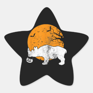 Adesito Estrela Engraçado Rhino Pumpkin Halloween Dar presente na
