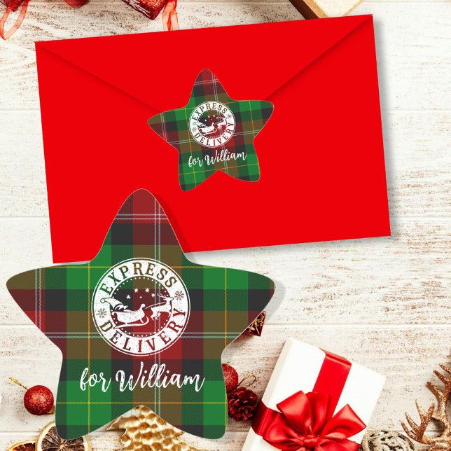 Adesito Estrela Entrega especial do Papai Noel Presente de Natal  (Criador carregado)