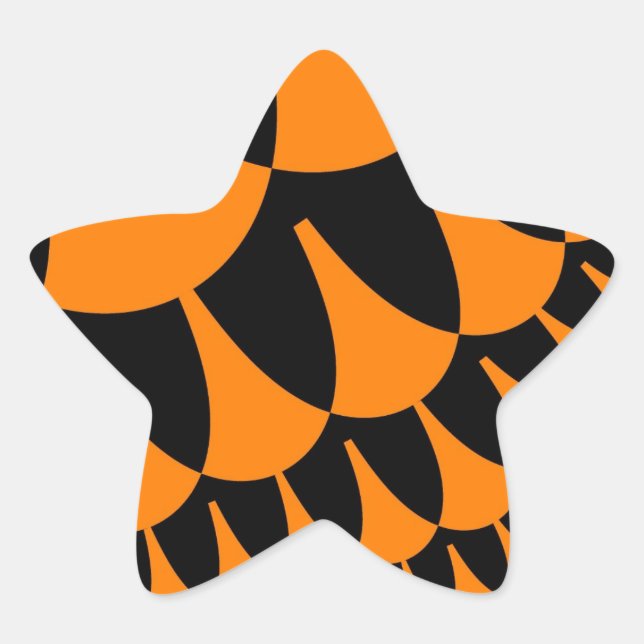 Adesito Estrela Escalas Laranja e Preta (Frente)
