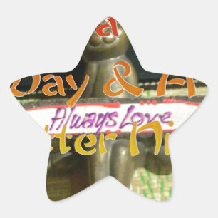 Adesito Estrela Escultura do coelho de bronze com citações inspira