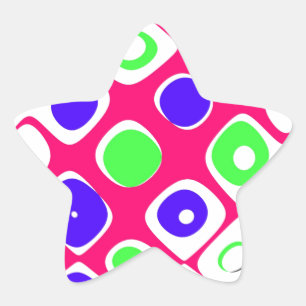 Adesito Estrela esfera colorida com pontos coloridos