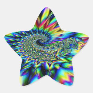 Adesito Estrela Espiral Estrelas Fractal Sticker