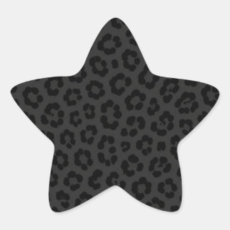 Adesito Estrela Estampa de Animais com Impressão de Leopardo à Mei