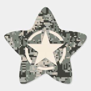 Adesito Estrela Estêncil da estrela na camuflagem de Digitas