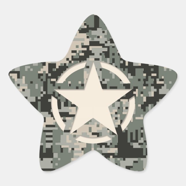 Adesito Estrela Estêncil Estrela na Camuflagem Digital (Frente)