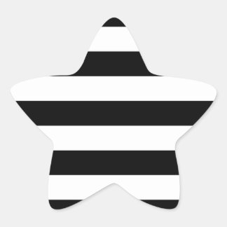Adesito Estrela Estilo Moderno - Listras Pretas E Brancas