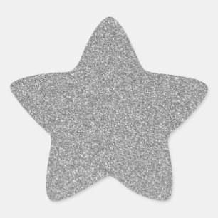 Adesito Estrela Estrela cinzenta de 27 Sparkles do impressão do