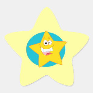 Adesito Estrela estrela de desenho animado feliz e giro
