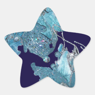 ADESITO ESTRELA ESTRELA DE NATAL AZUL EM ESPUDAS