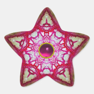 Adesito Estrela ESTRELA DE TINTA VERMELHA abstrato COM FUCHSIA AME