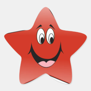 Adesito Estrela Estrela feliz vermelha