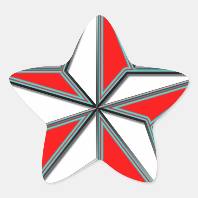 Adesito Estrela Estrela Náutica Vermelha (Frente)