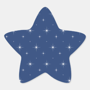 Adesito Estrela Estrelas Brancas Brilhantes No Padrão Azul Da Noi