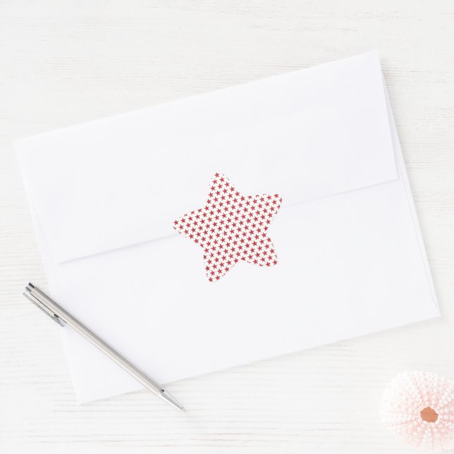 Adesito Estrela Estrelas brilhantes vermelhas (Envelope)