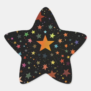 Adesito Estrela Estrelas Coloridas de Arco-Íris Fofo Galáxia Fundo