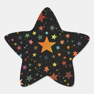 Adesito Estrela Estrelas Cores do Arco-Íris Cuta Galáxias Fundo Pr