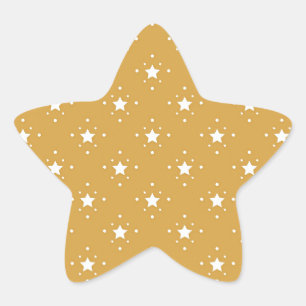 Adesito Estrela Estrelas Decorativas em Fundo Dourado