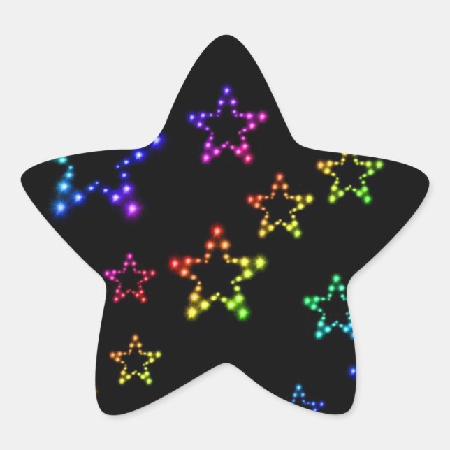 Adesito Estrela Estrelas do Arco-Íris Padrões (Frente)