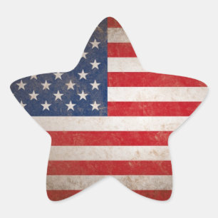 Adesito Estrela Estrelas & listras patrióticas do vintage da