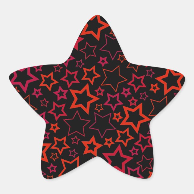 Adesito Estrela Estrelas Vermelhas e Negras (Frente)