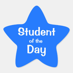Adesito Estrela Estudante customizável da estrela azul do dia