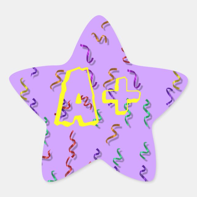 Adesito Estrela Estudante Recompensa A+ Stickers (Frente)