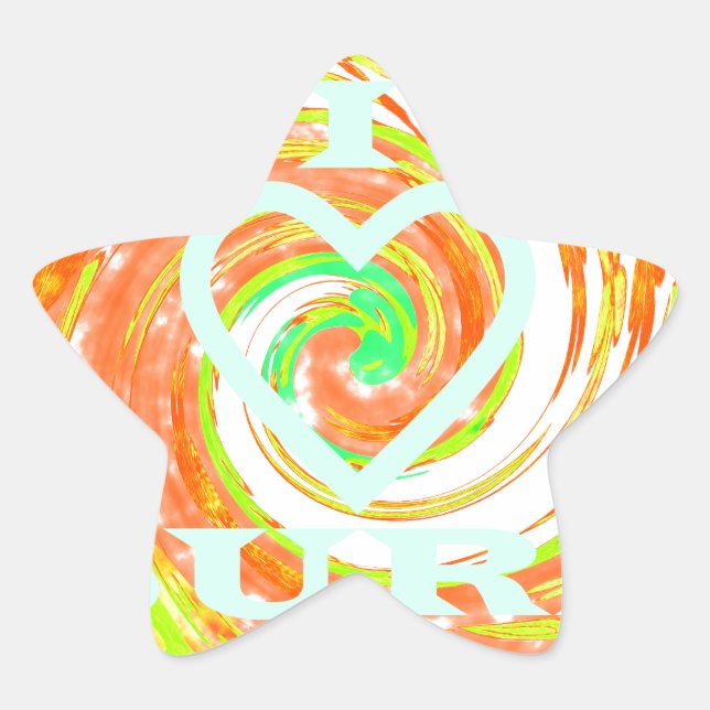 Adesito Estrela Eu adoro Surf: Belo Floral com Legal Arte de Texto (Frente)