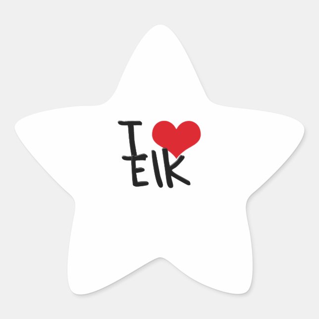 Adesito Estrela Eu amo Elk (Frente)