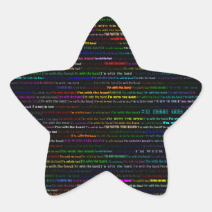 Adesito Estrela Eu sou com o design de texto que da banda eu Star