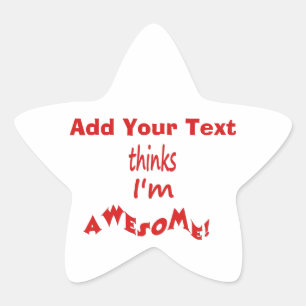 Adesito Estrela Eu sou impressionante - personalize-o