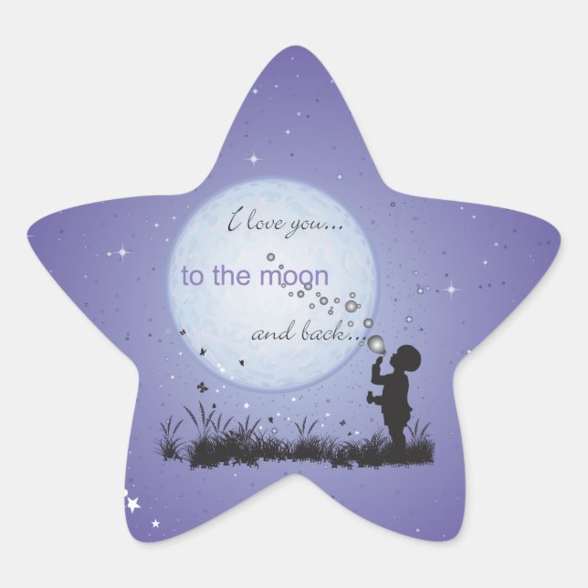 Adesito Estrela Eu te amo à lua e presentes exclusivos (Frente)
