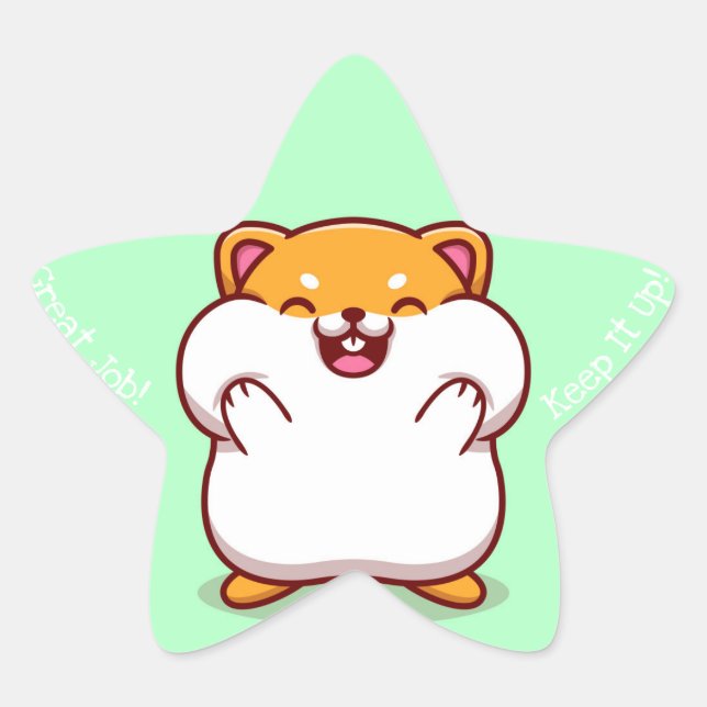 Adesito Estrela Excelente Job Kawaii Star Sticker (Frente)