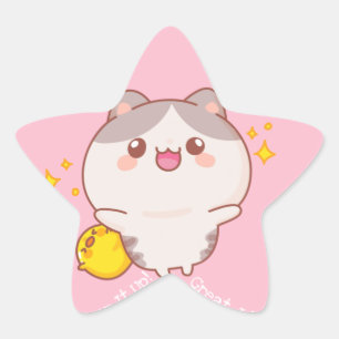 Adesito Estrela Excelente Job Kawaii Star Sticker