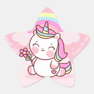 Adesito Estrela Excelente Job Kawaii Star Sticker
