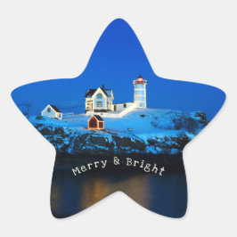 Adesito Estrela Farol de Natal de feliz e Bright Nubble