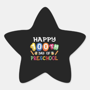 Adesito Estrela Feliz 100º Dia da Pré-escola 100 dias de escola