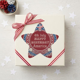 Adesito Estrela Feliz aniversário América Águia Patriótica 4 de ju