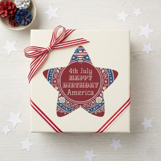 Adesito Estrela Feliz aniversário América Águia Patriótica 4 de ju